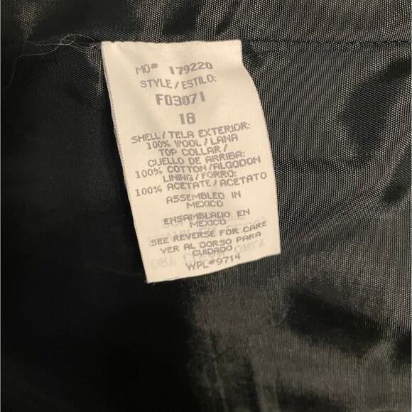 Sag‎ Harbor 100% Wool Blazer – Size 18 – Classic Black, Fully Lined - Picture 6 of 6